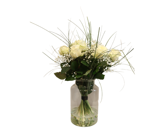 Luxe Witte Rozen Boeket