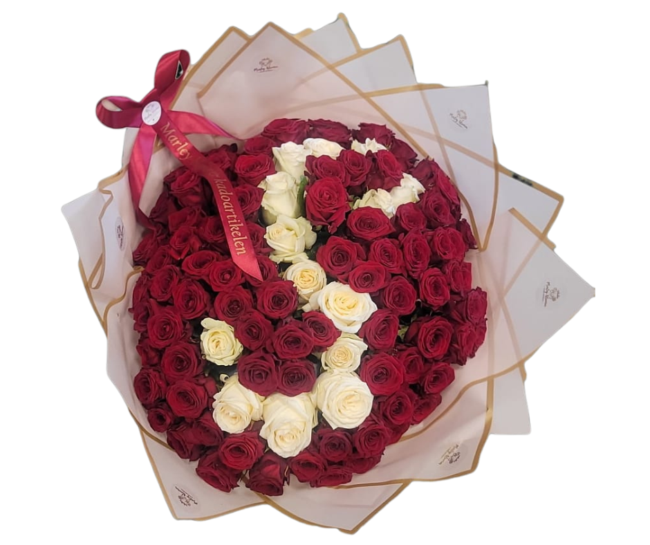 Letters van Liefde – Gepersonaliseerd Rozenboeket