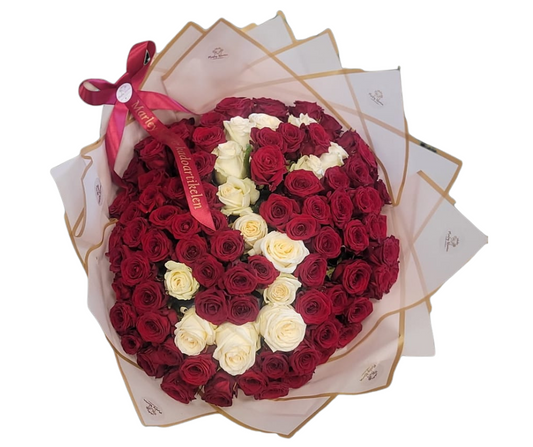 Letters van Liefde – Gepersonaliseerd Rozenboeket