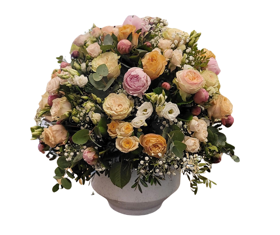Tafelbloemstuk ‘Zegen van de Liefde’ – Romantische Bruiloftdecoratie