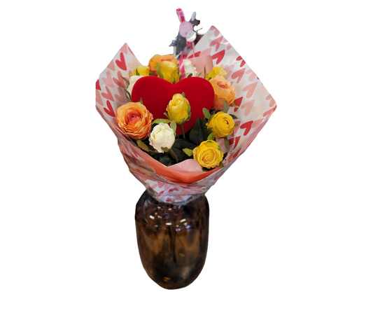 Liefdevol zijdeboeket