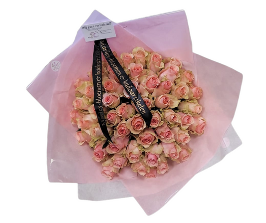 Rozenboeket 'Liefde in Pastel' – 50 Rozen