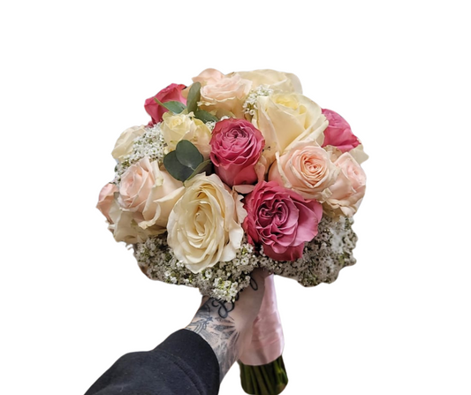 Roze Witte Droom Bruidsboeket