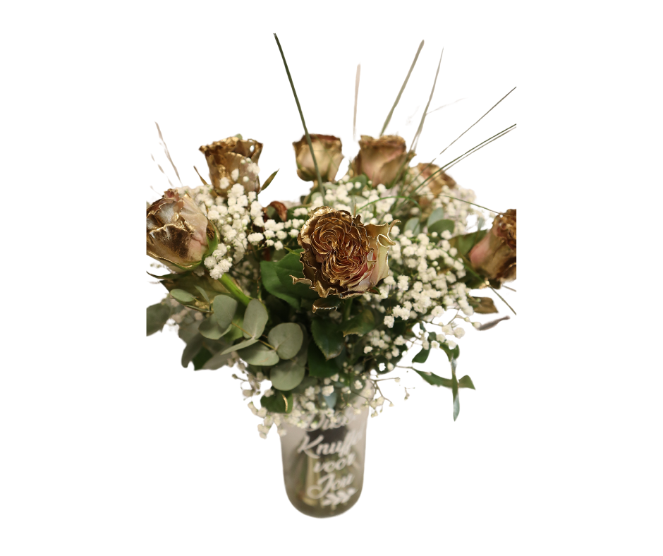 Luxe Goude Rozen Boeket