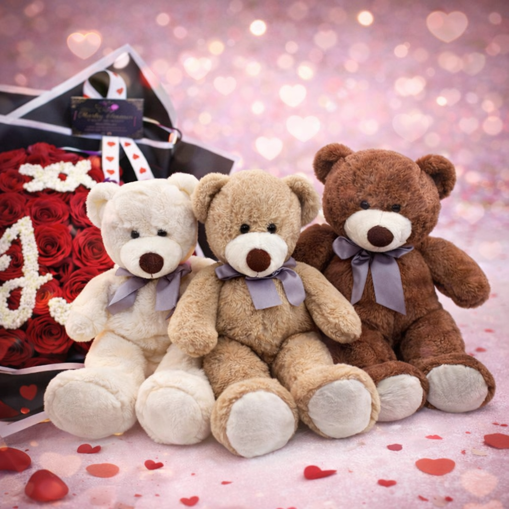 Valentijn Teddybeer – 40 cm (3 Kleuren)