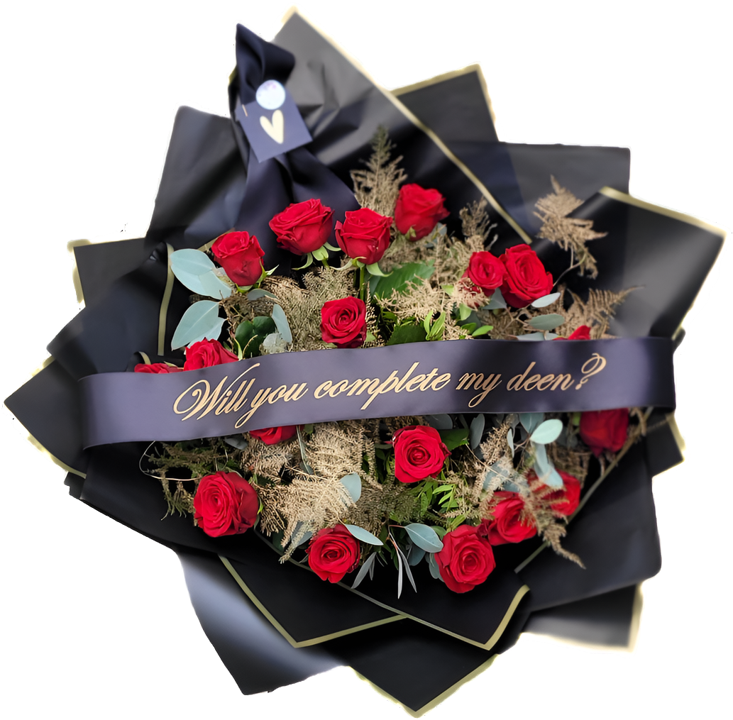 Royal Rozen Boeket met Lint - Deluxe Boeket