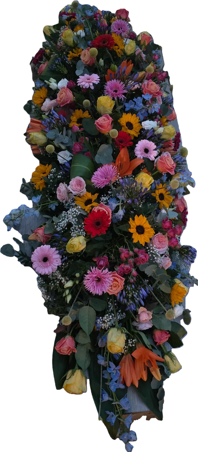 Kleurrijke kistbeddeking