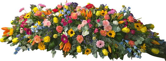 Kleurrijke kistbeddeking