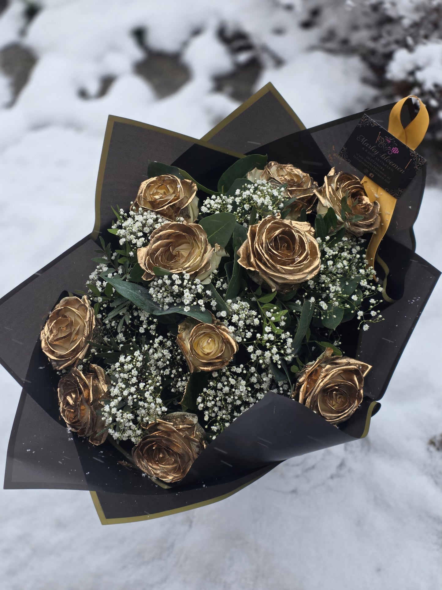 Luxe Goude Rozen Boeket