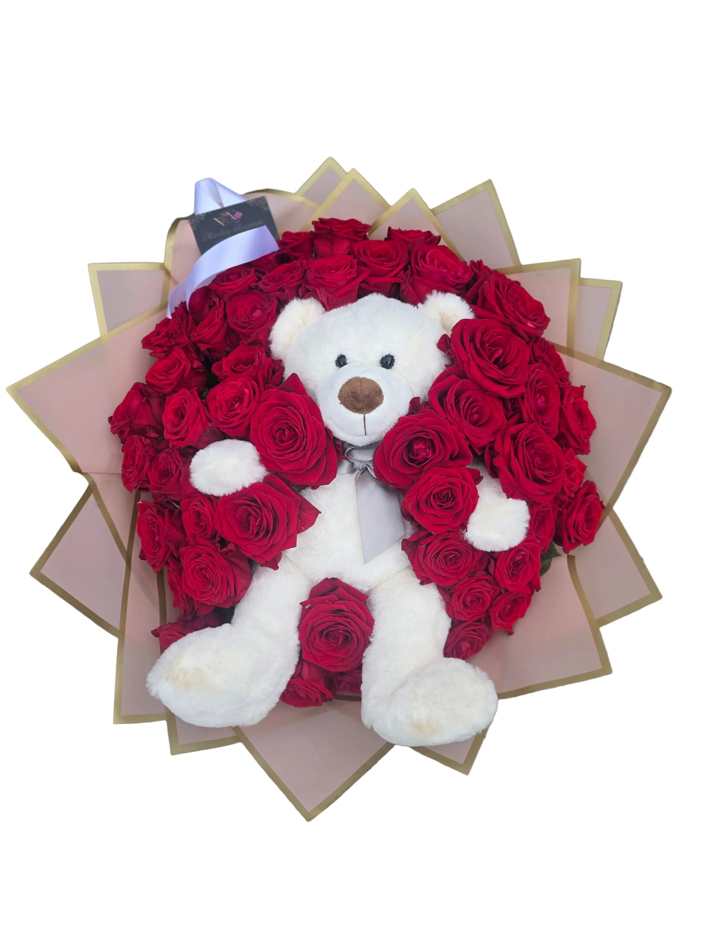 Luxe Boeket "Red Naomi Teddy